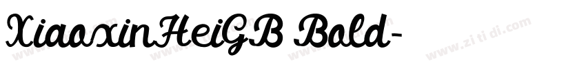 XiaoxinHeiGB Bold字体转换